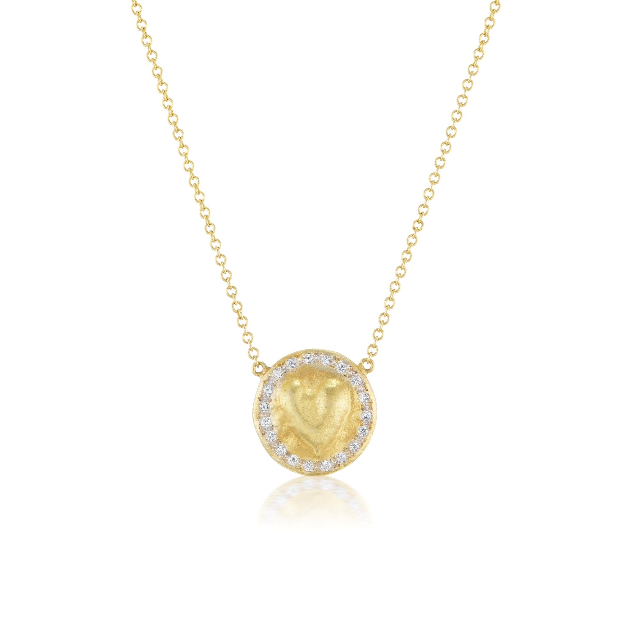 Coin Heart Diamond Necklace