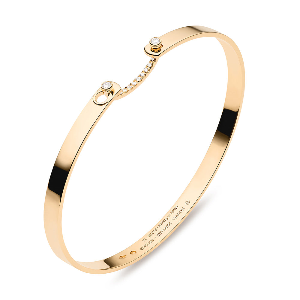 Yellow Gold Business Meeting Mood Bangle 4mm