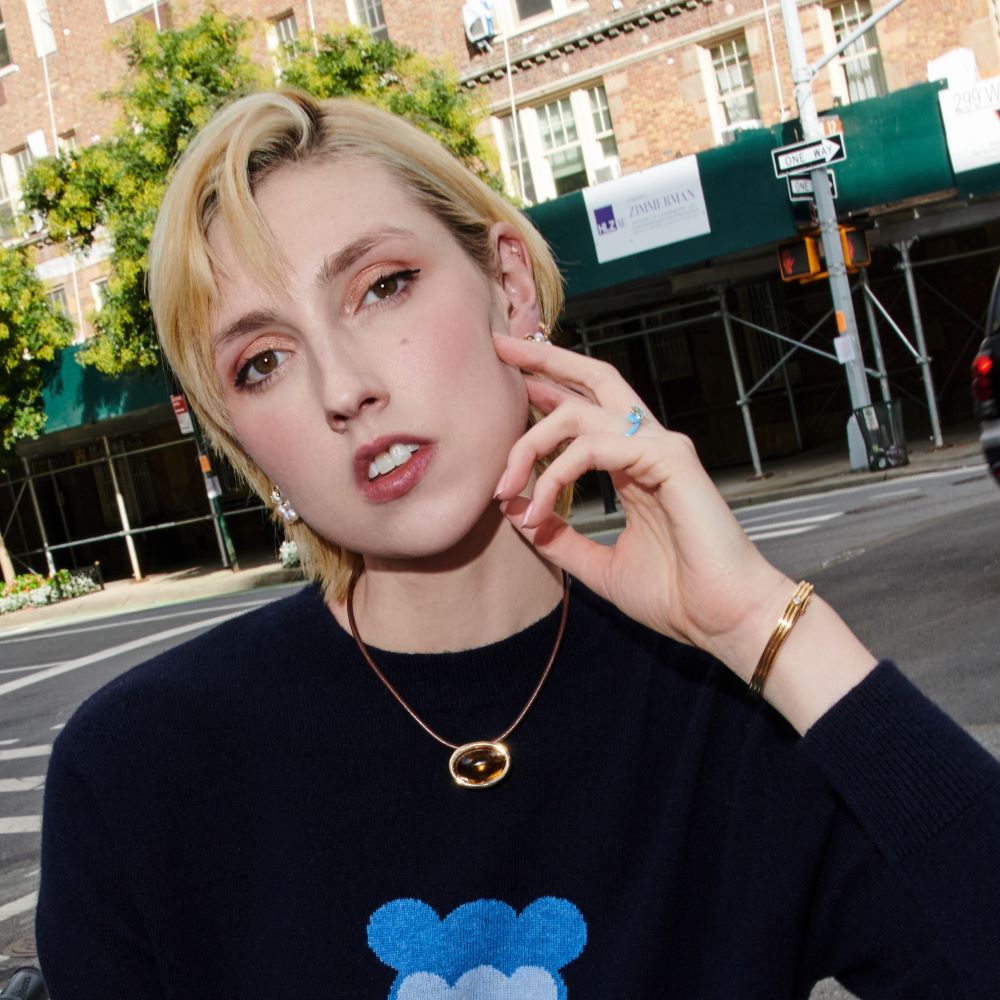 Scuba Citrine Cabochon Choker Necklace