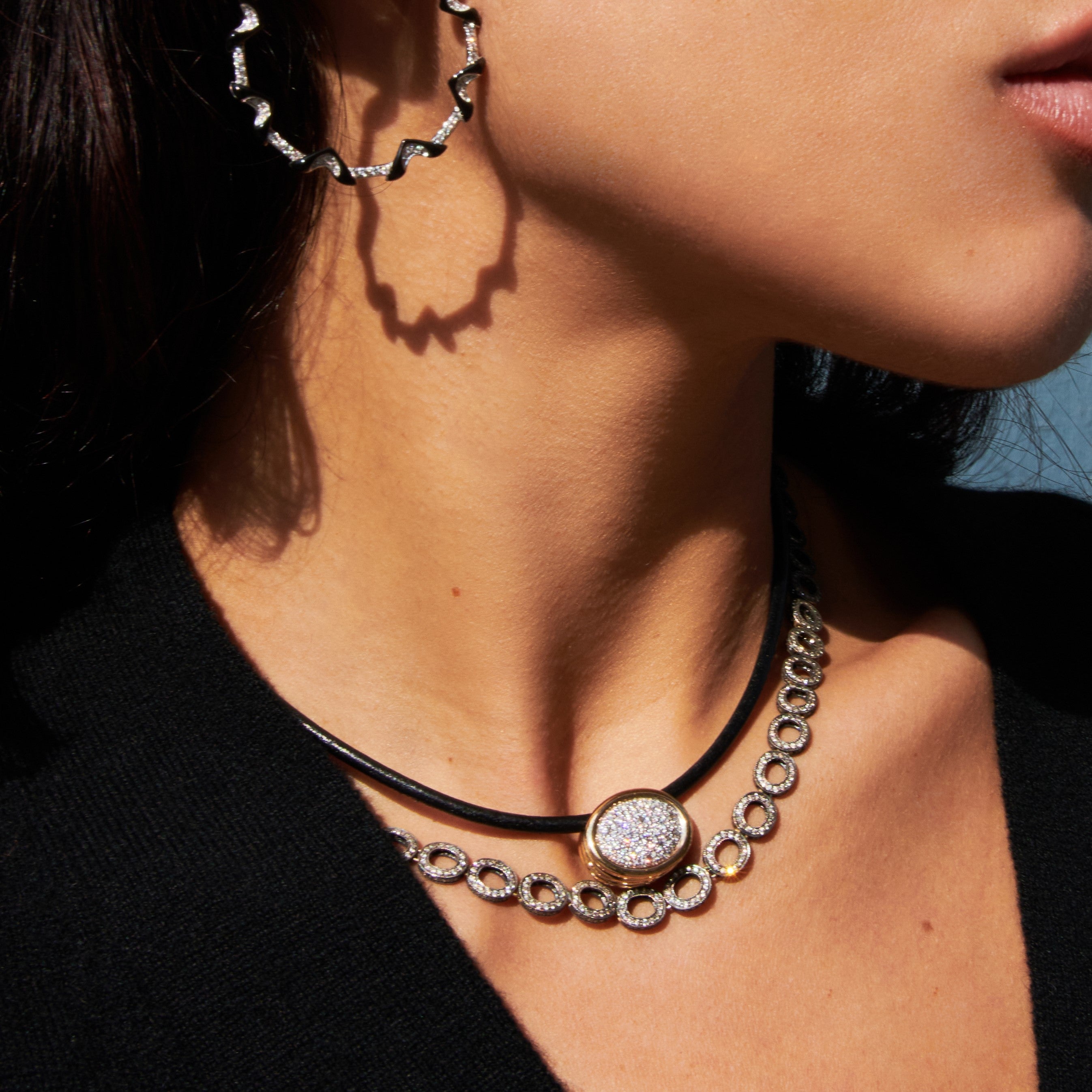 Diamond Pavé Scuba Choker Necklace