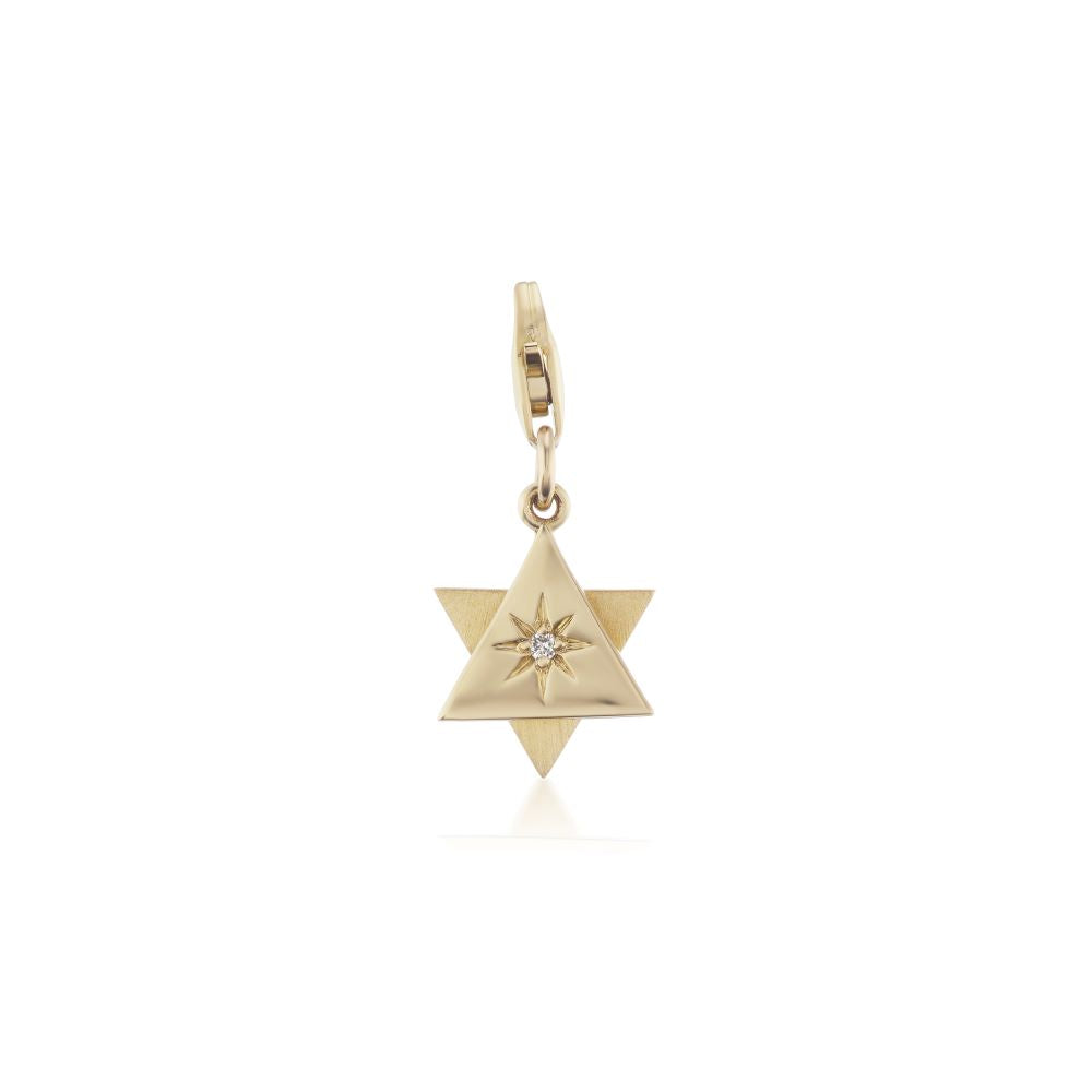 Double Triangle Star of David Charm