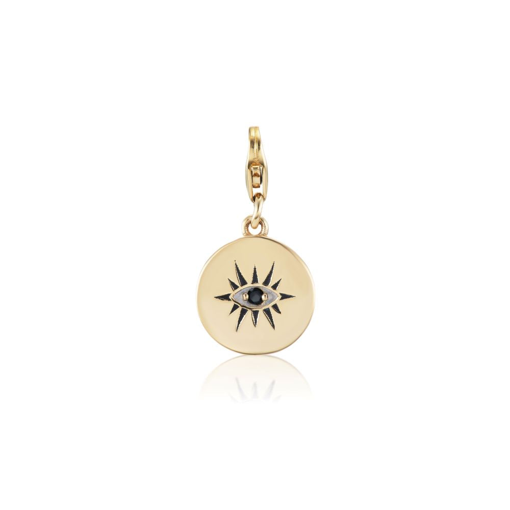 Black Diamond Circle Eye Charm