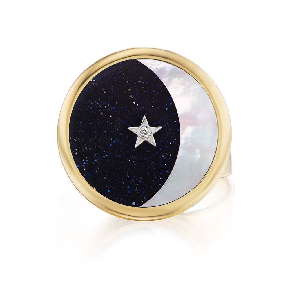 Crescent Moon Adjustable Ring