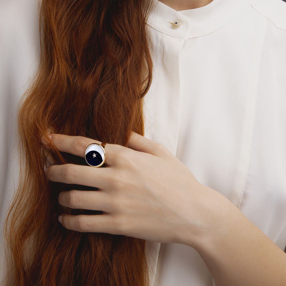 Crescent Moon Adjustable Ring
