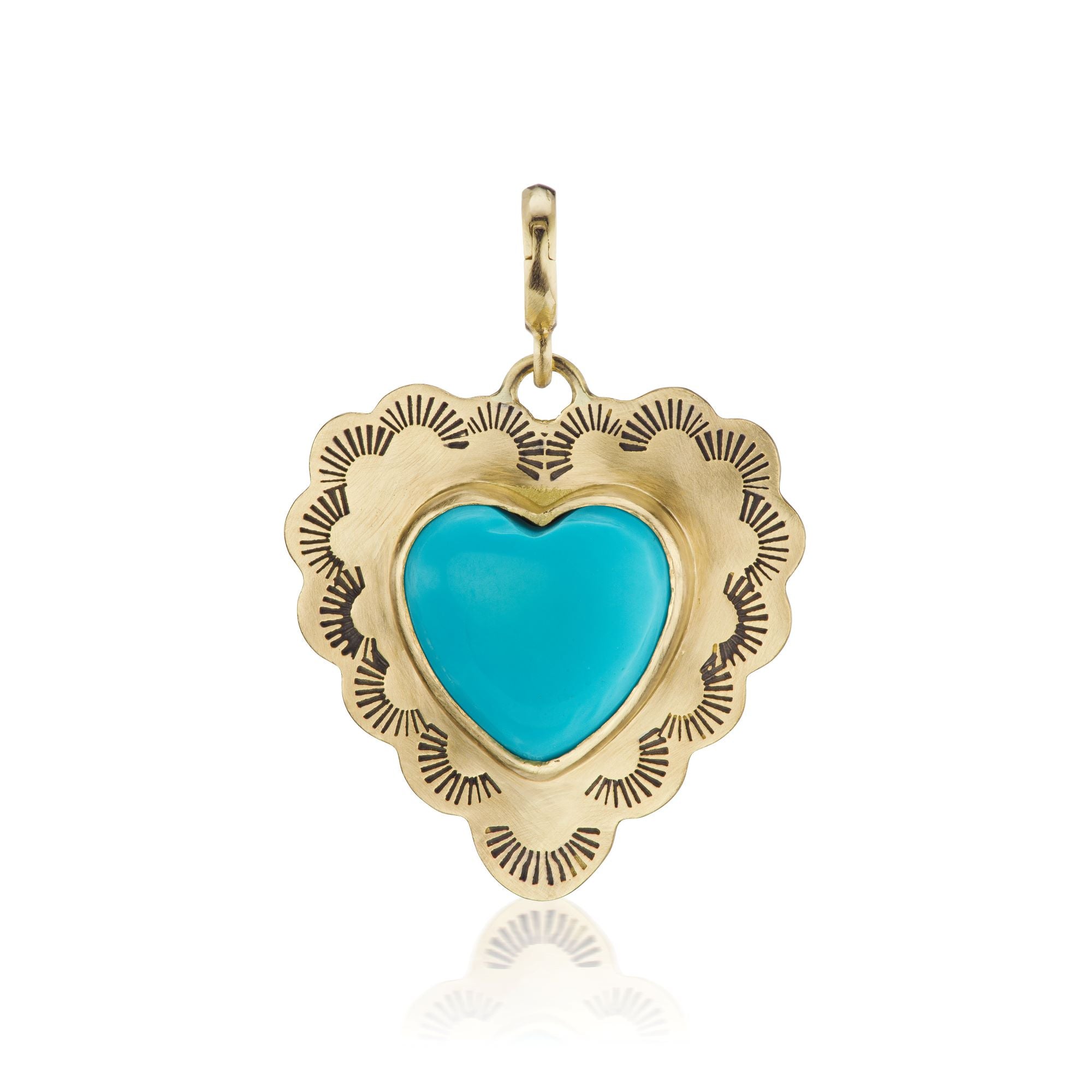 Turquoise Fedra Heart Charm