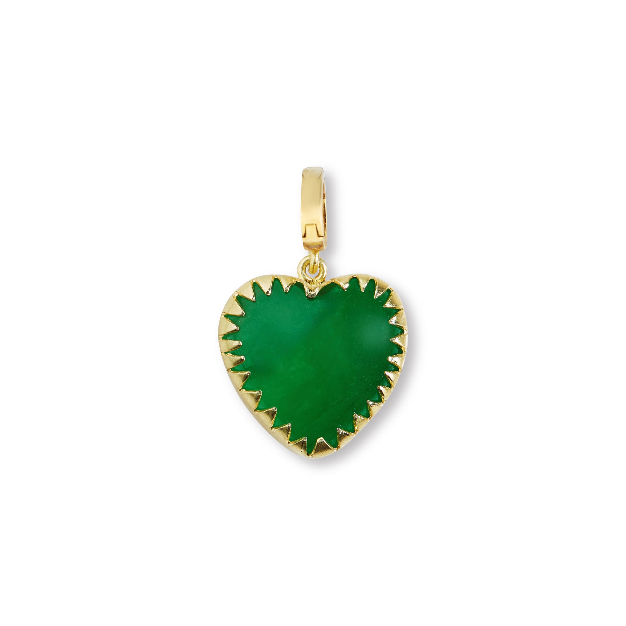 Extra Small Chrysoprase Heart Charm