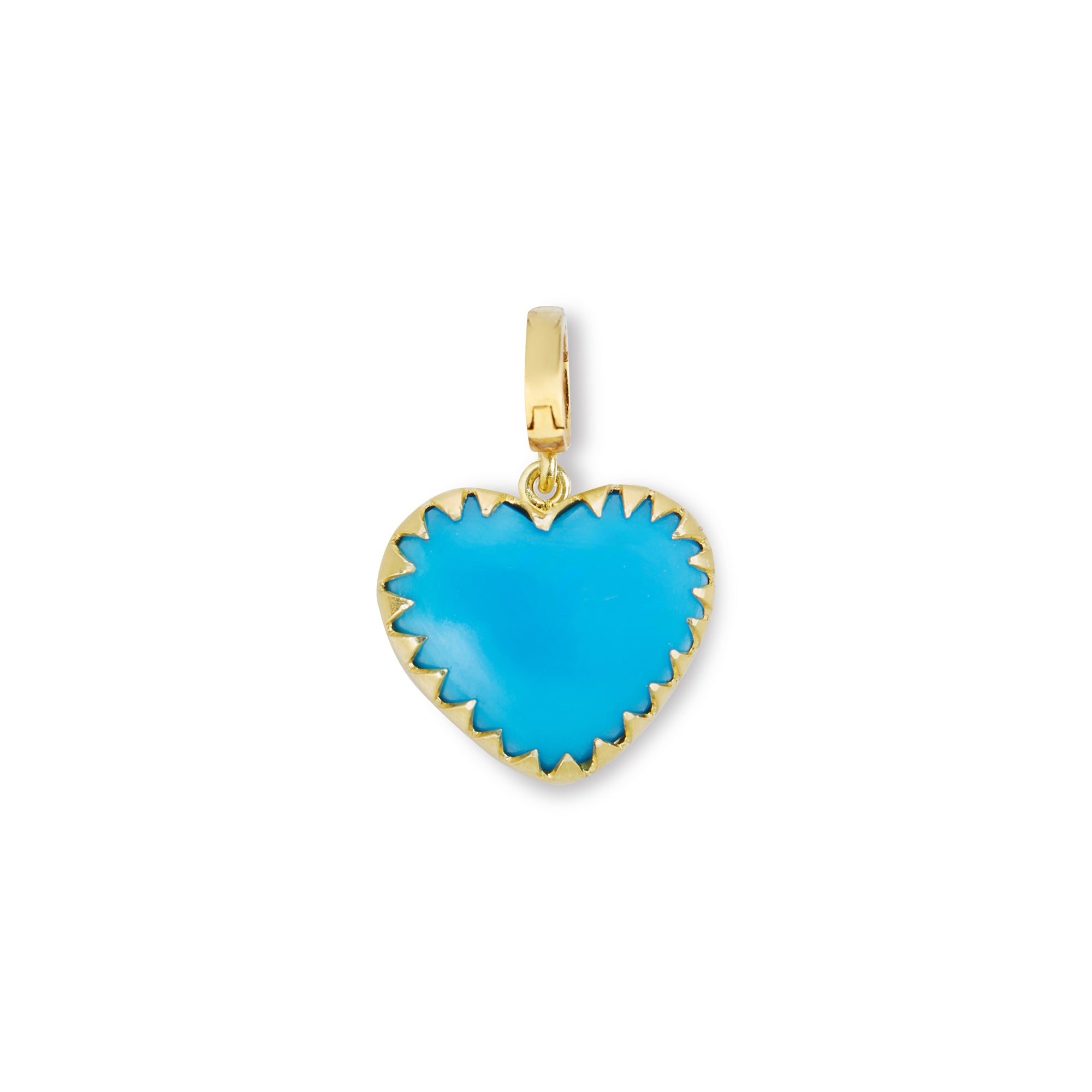 Extra Small Turquoise Heart Charm