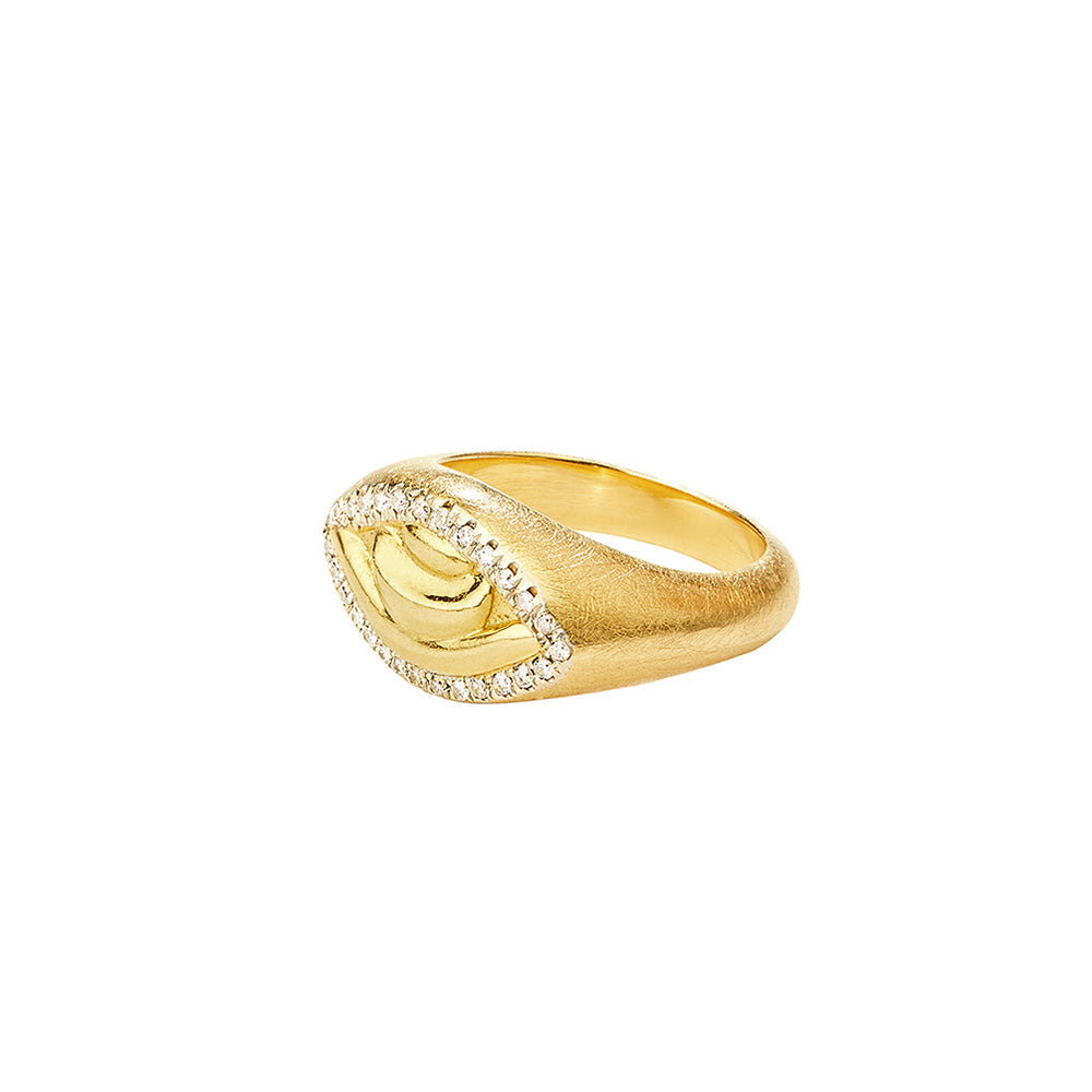 Diamond Large Protective Eye Ring
