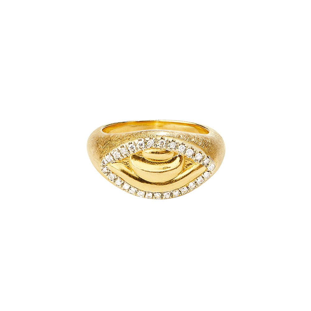 Diamond Large Protective Eye Ring