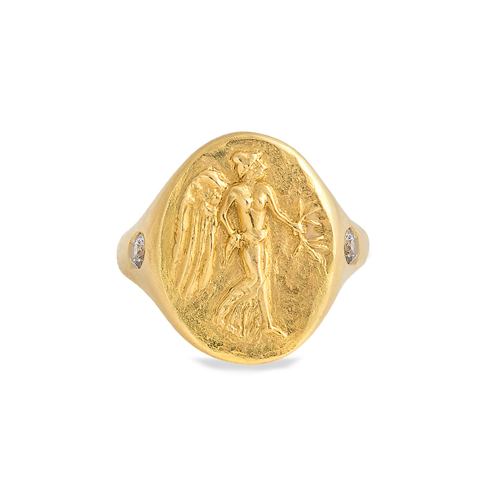 Diamond Niki Signet Ring