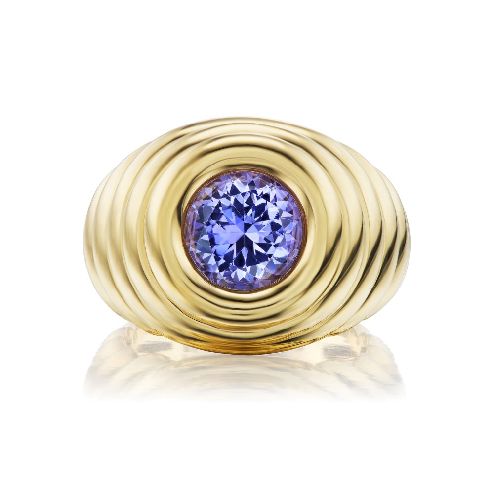 Tanzanite Ripple Ring