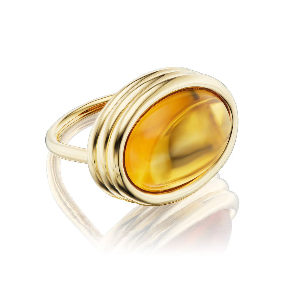 Cabochon Scuba Citrine Ring