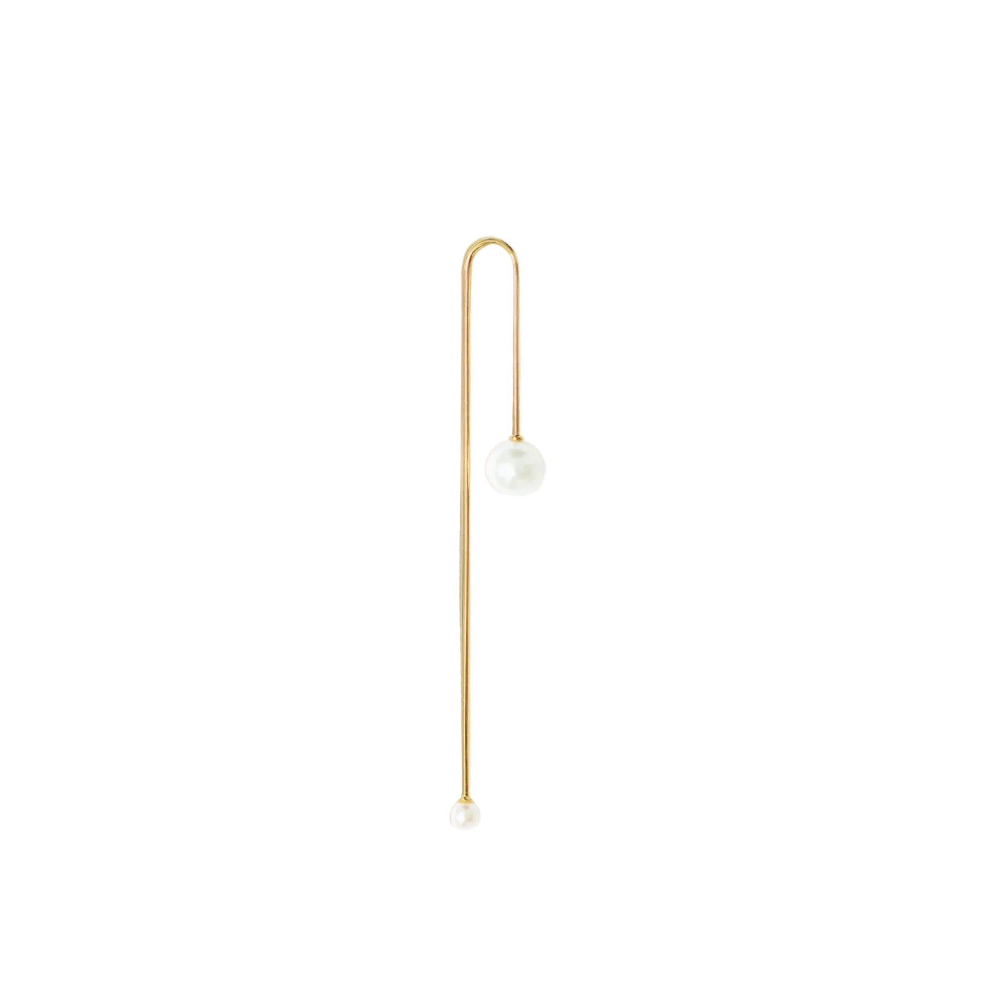 Yellow Gold and Pearl Mobile Chandelier Earring 7