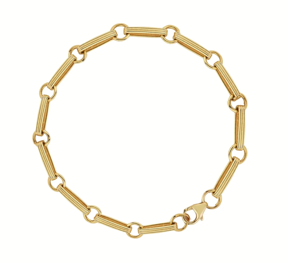 Ernie Chain charm Bracelet in yellow gold