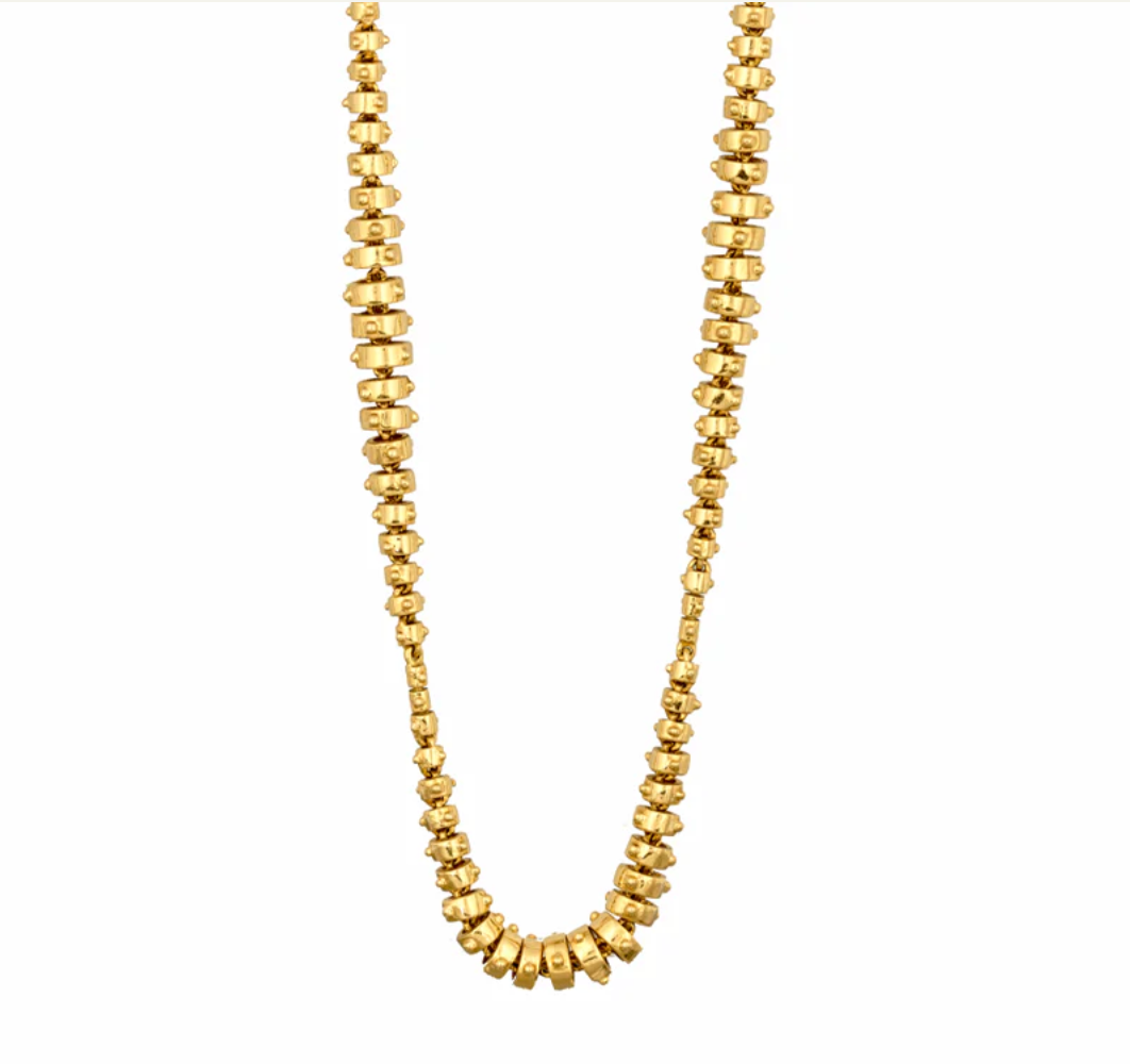 Regular Jali breeze Chain Necklace in yellow gold