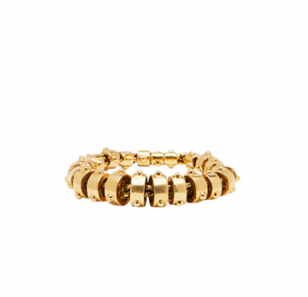 Jali breeze flexible ring in yellow gold