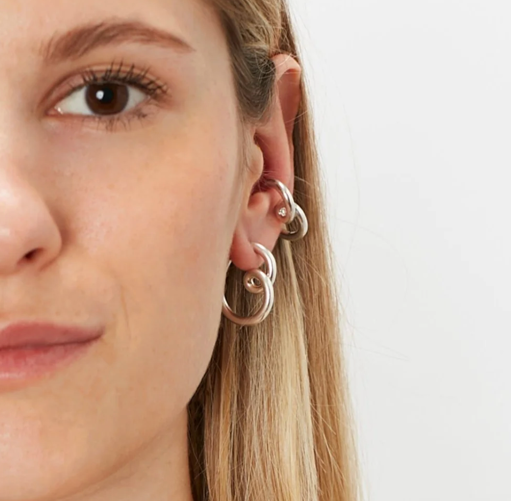 Loop Ear Cuff in Sterling Silver