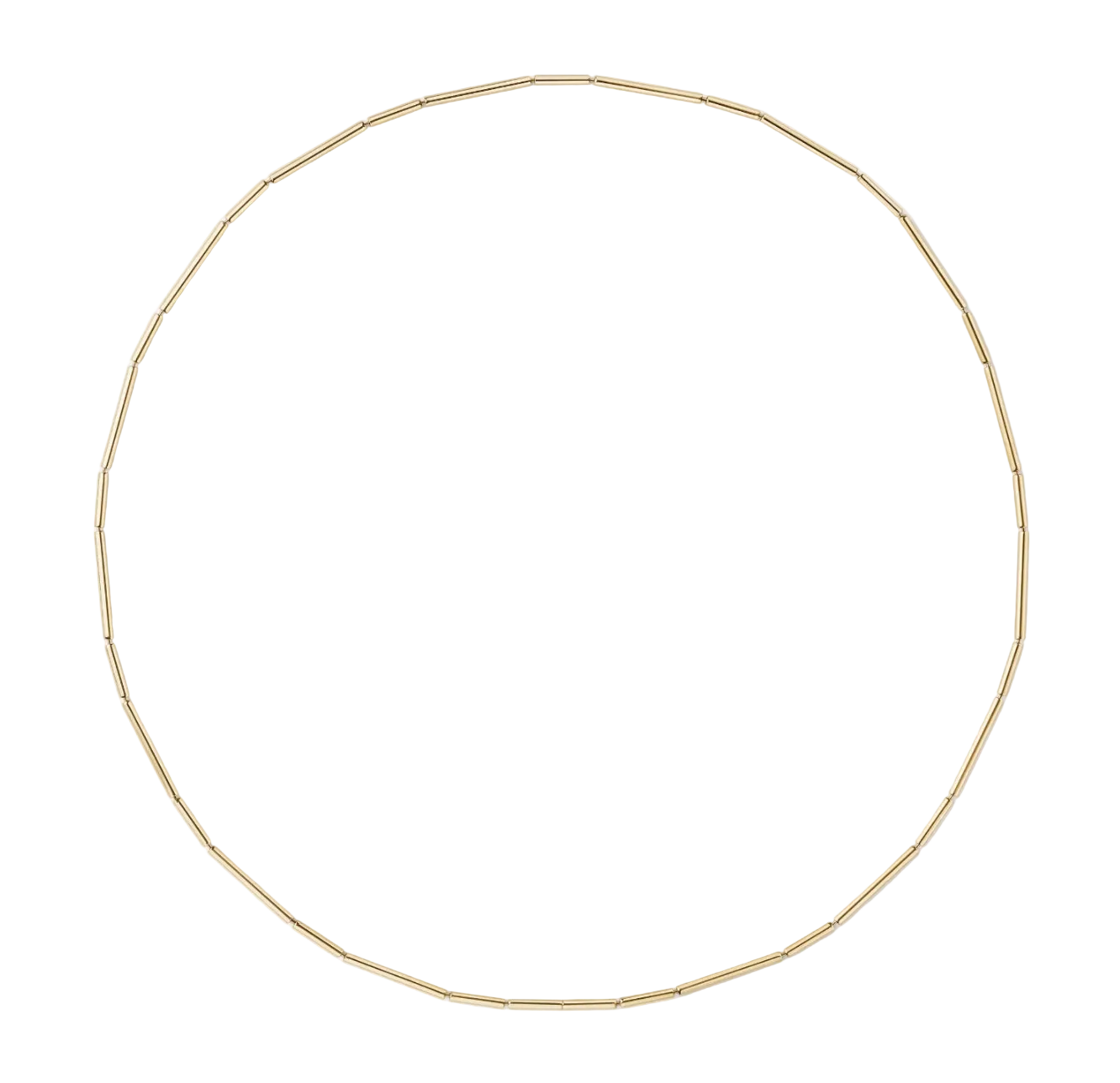 Construction Line Necklace in Yellow Gold
