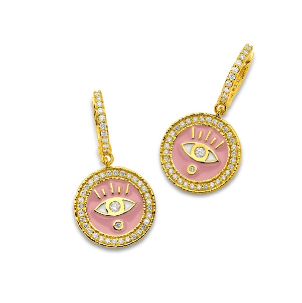 Bubblegum Pink Evil Eye Huggies