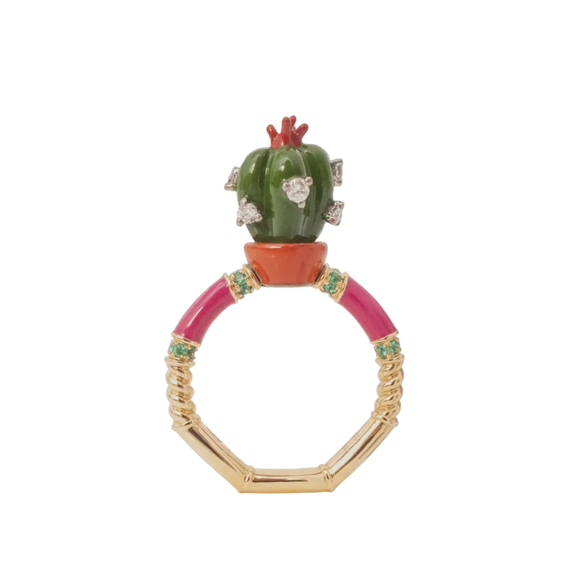 Adventures of the Cactus Ring in Yellow Gold