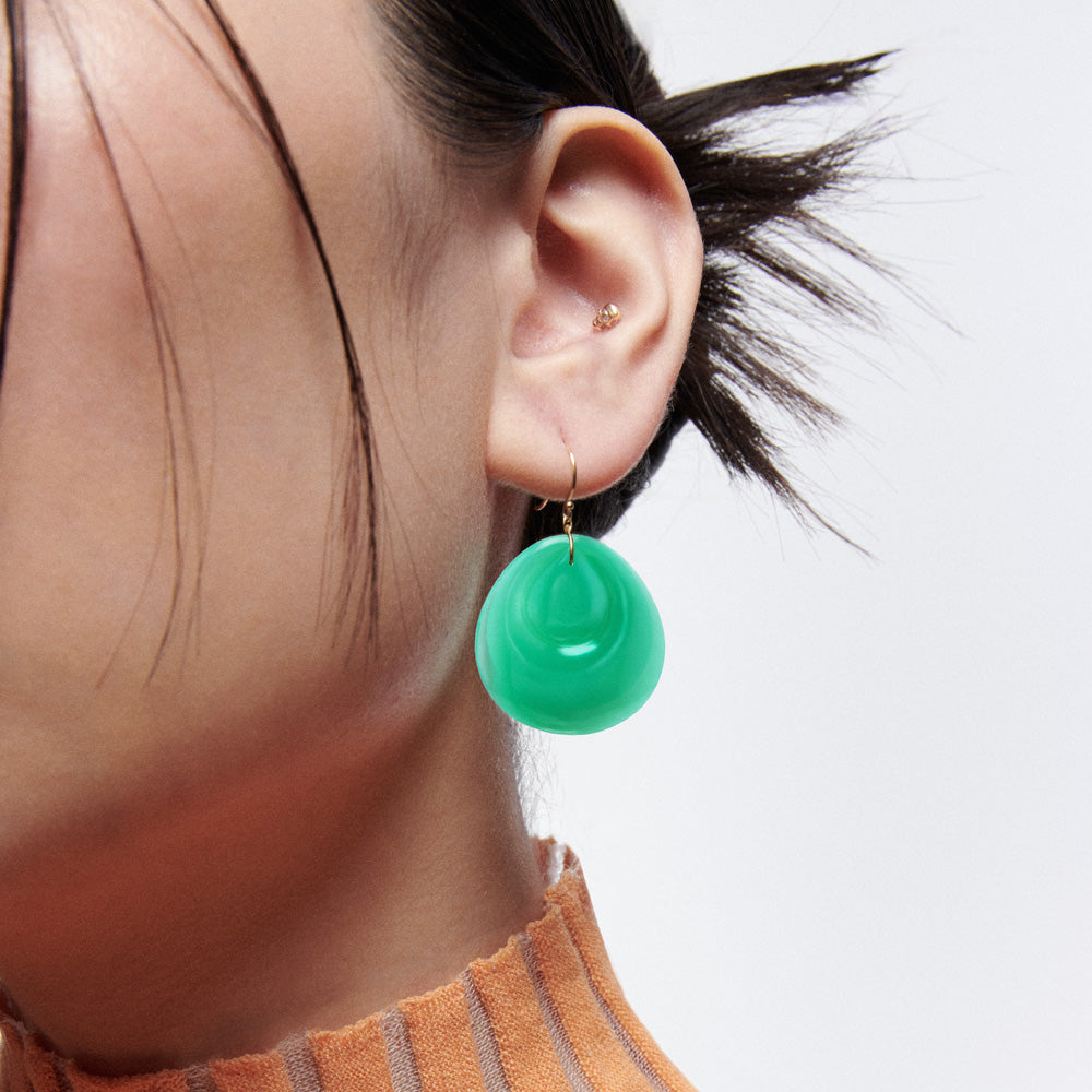 Chrysoprase Peacock Earrings