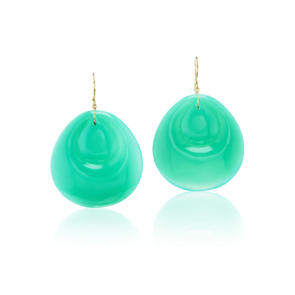 Chrysoprase Peacock Earrings