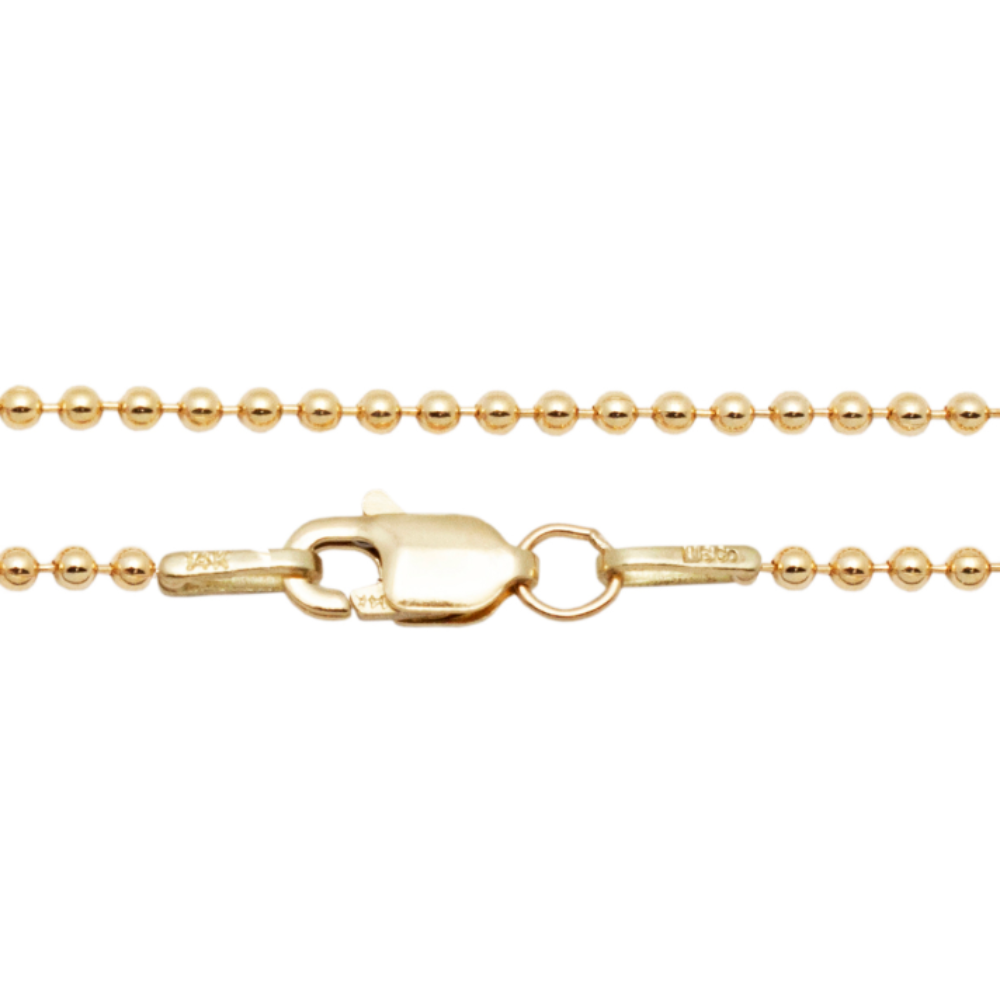 Classic Ball Chain Necklace in Yellow Gold