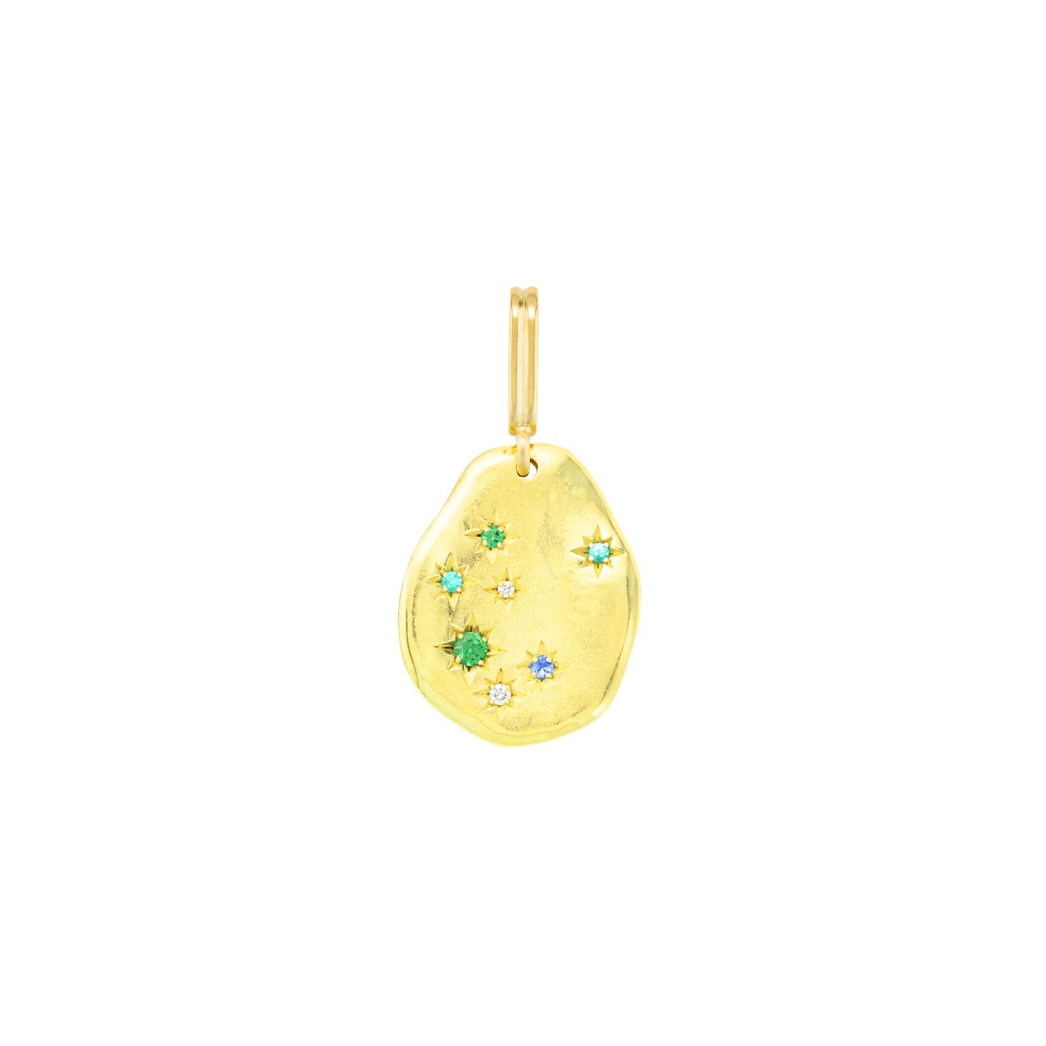 Green Gold Starry Night Charm