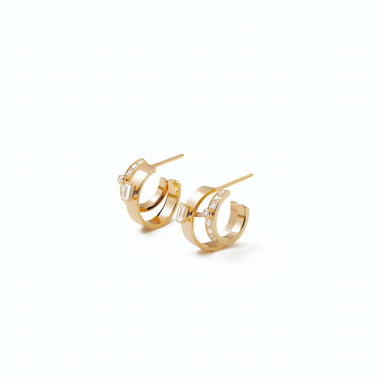Dinner Date Hoops in Yellow Gold