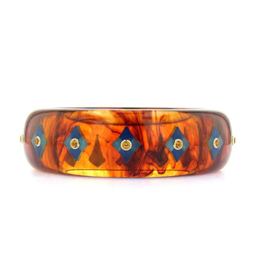 Bakelite Bangle with Citrine