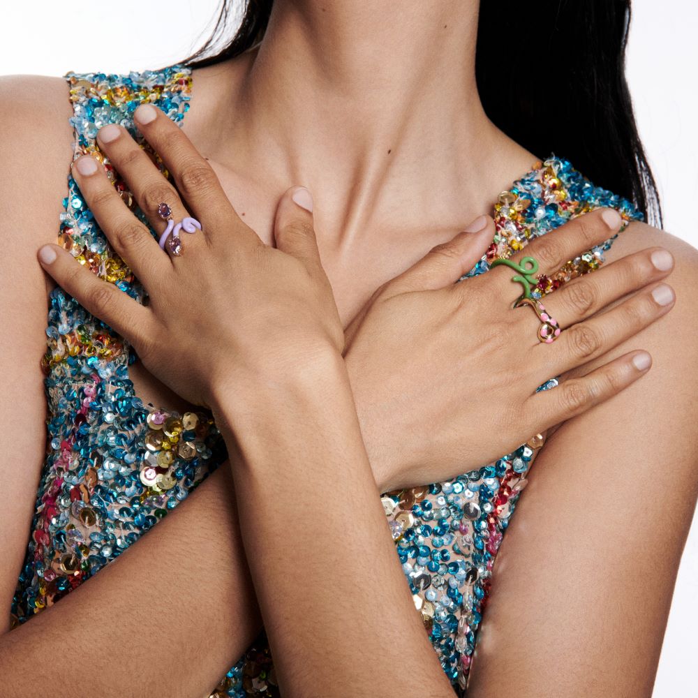 Double Tendril Vine Ring