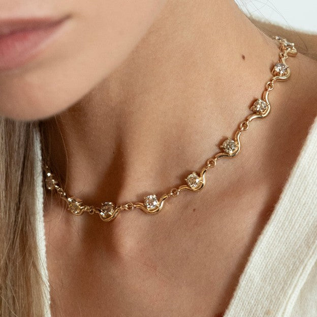 Desert Diamond Louise XL Necklace in Yellow Gold