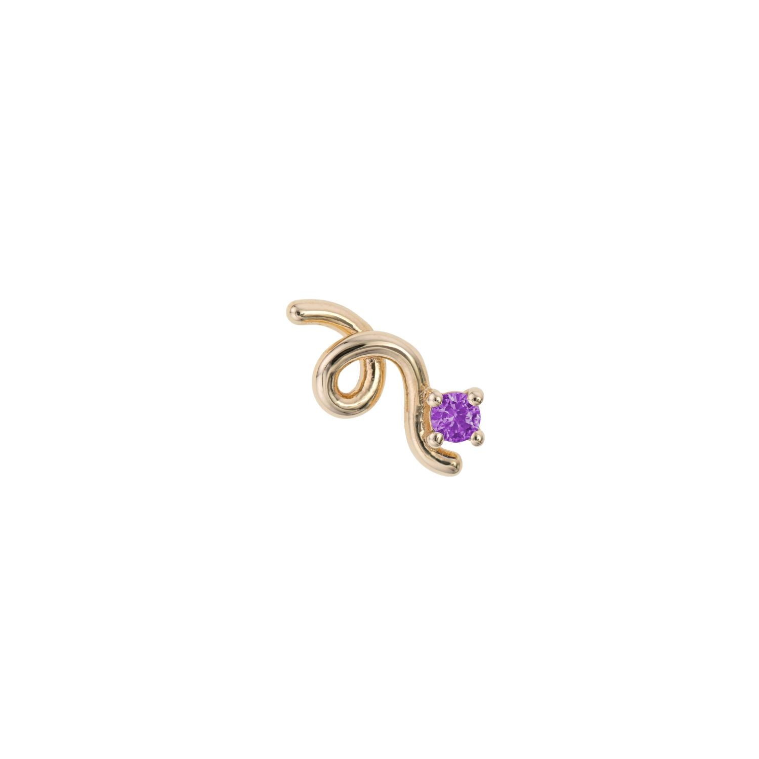 Amethyst Mini Loop Earring - MUSE Shop