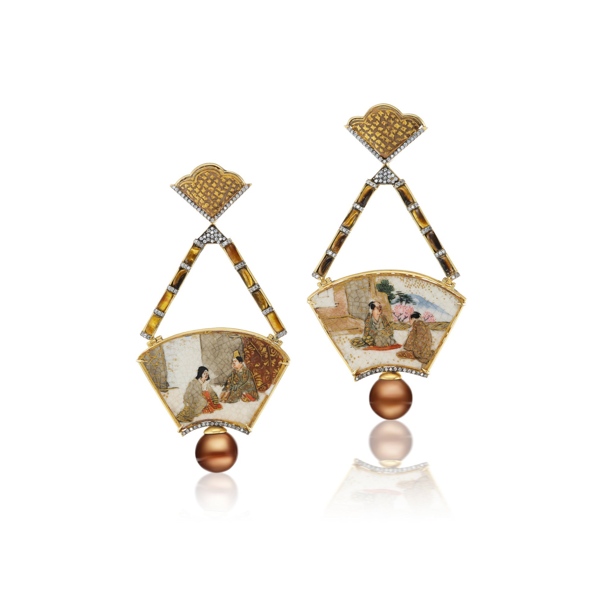 Antique Ceramic Earrings - MUSE Shop