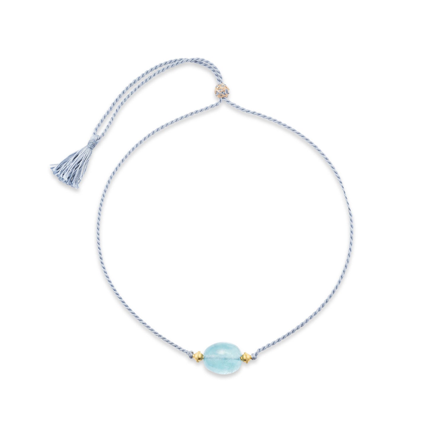 Aquamarine Snakefruit Cord Necklace - MUSE Shop