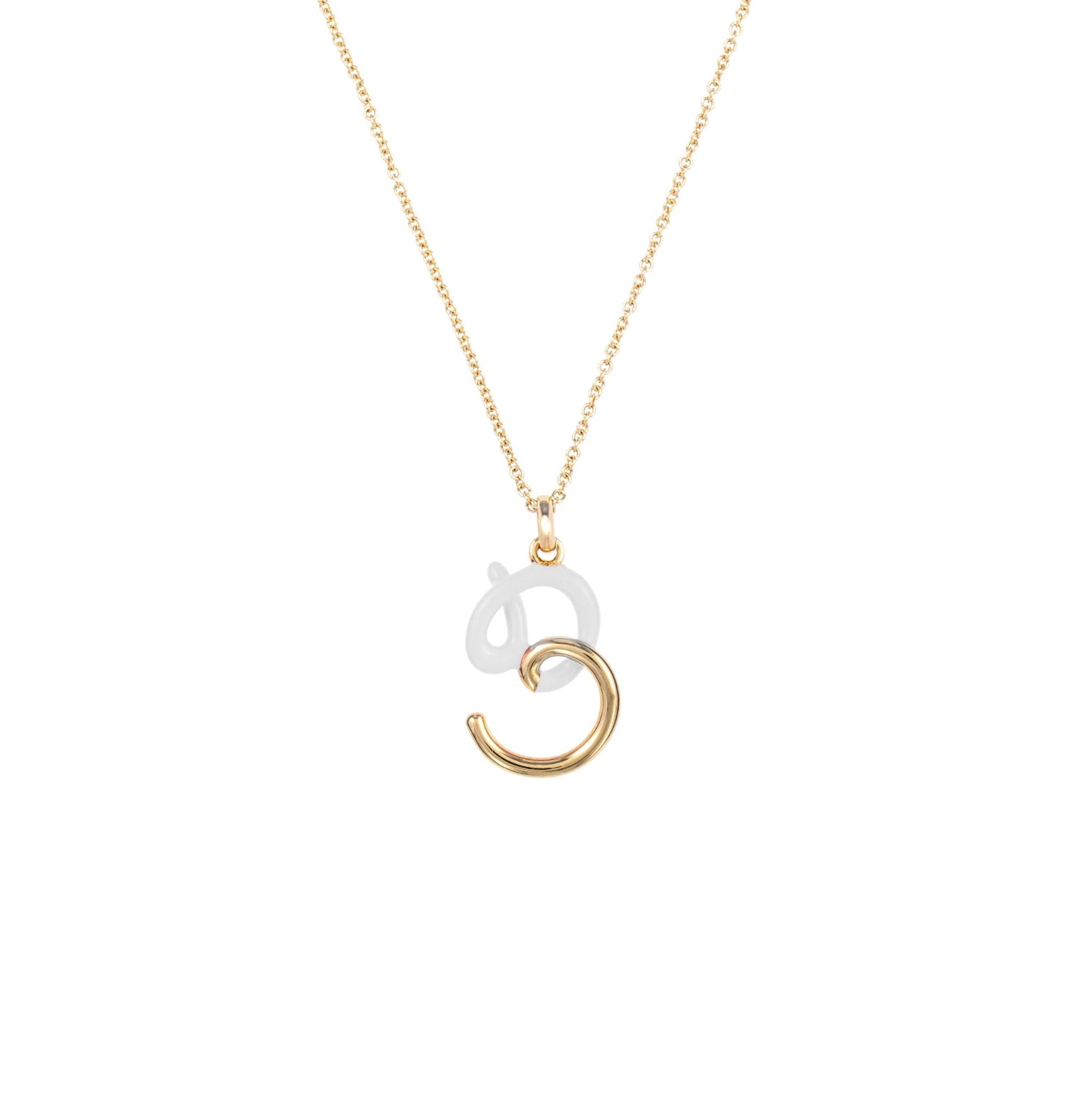 'B' Initial Alphabet Necklace - MUSE Shop