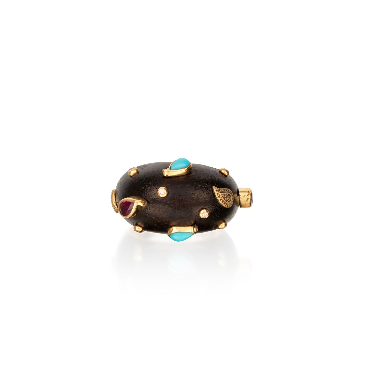 Brauna Wood Bombe Ring - MUSE Shop