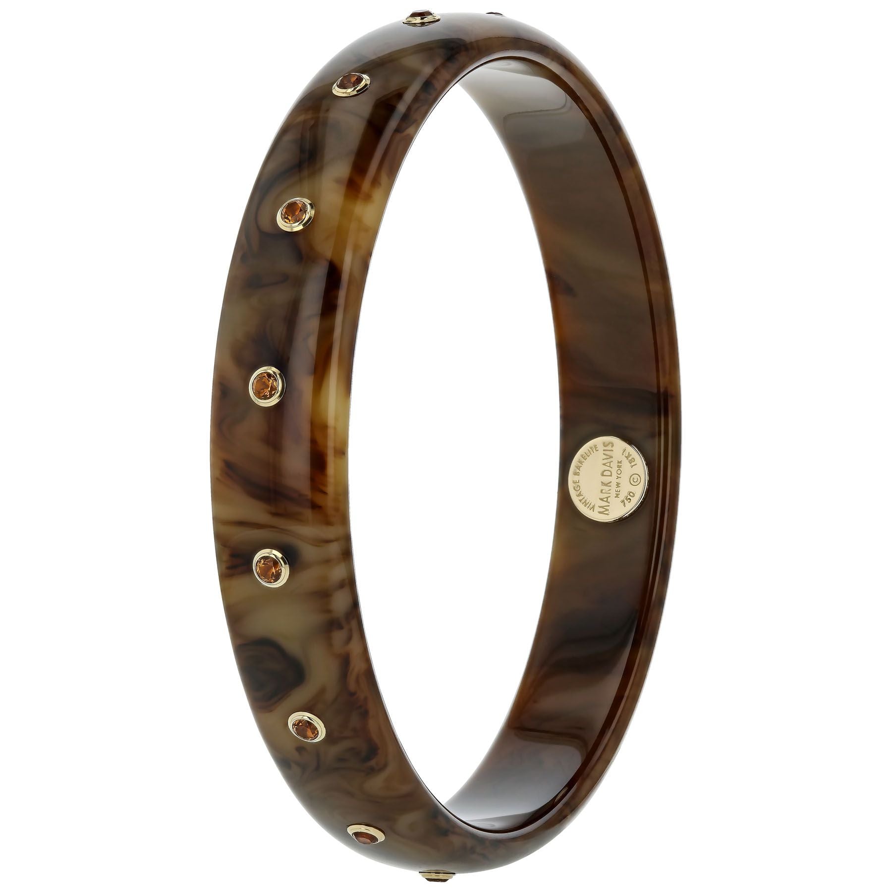 Brown Marbled Bakelite Bangle - MUSE Shop