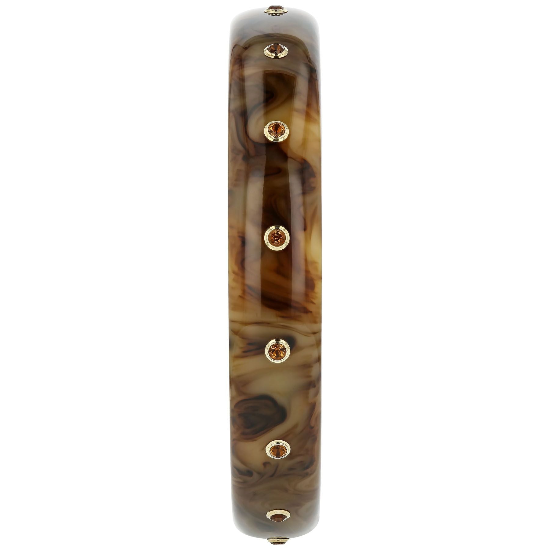 Brown Marbled Bakelite Bangle - MUSE Shop