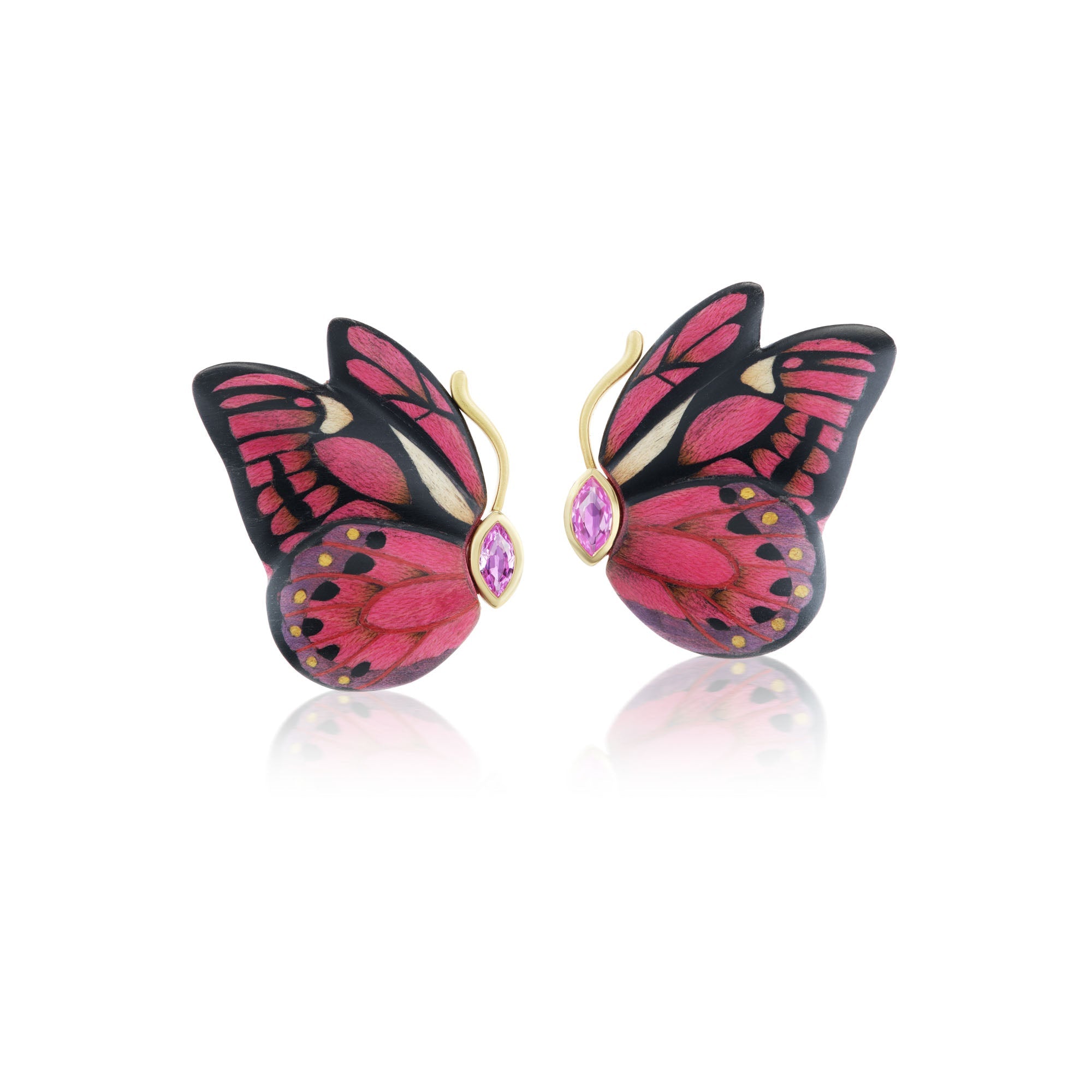 Butterfly Marquetry Earrings - MUSE Shop