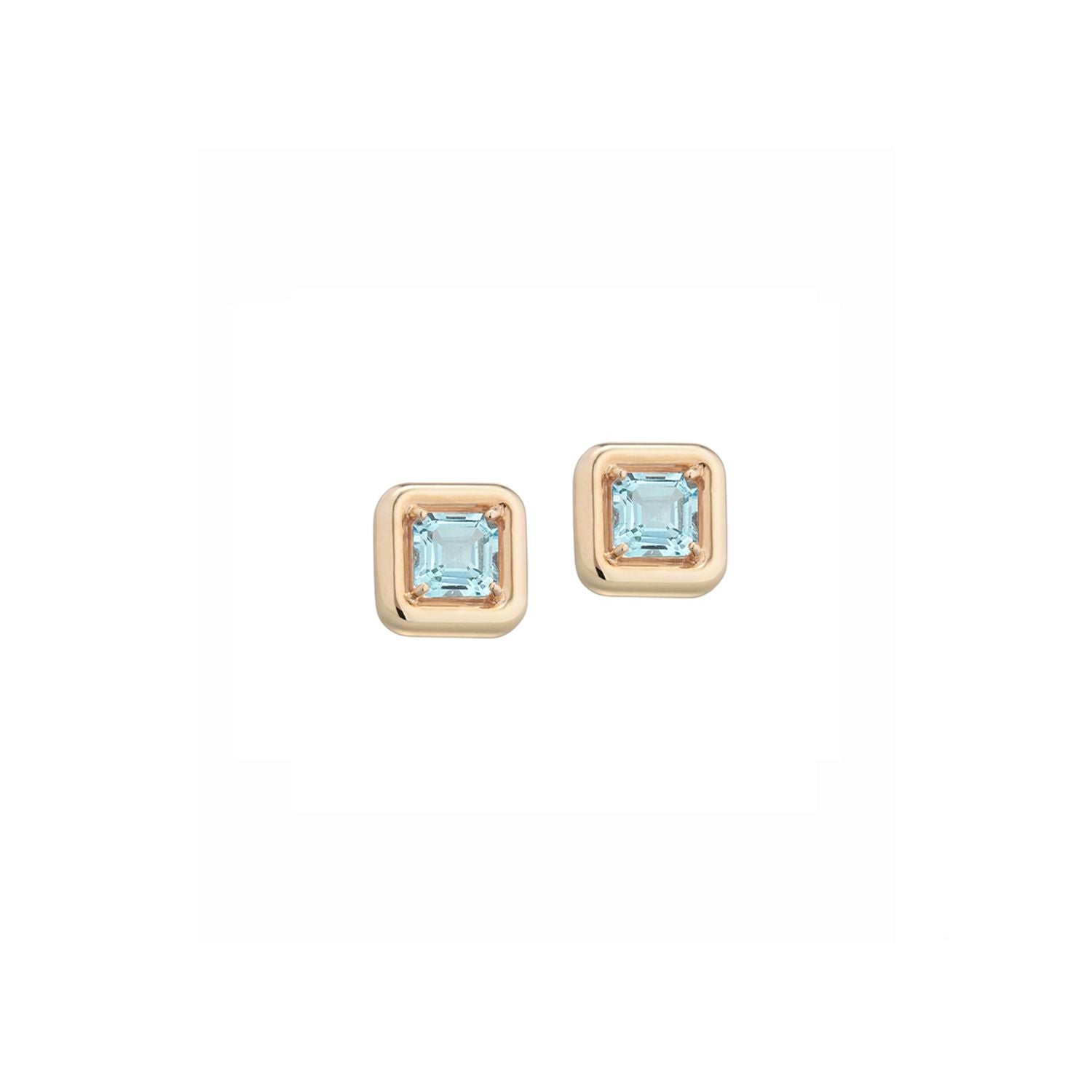 Candy Square Earrings with Blue Topaz - MUSE Shop