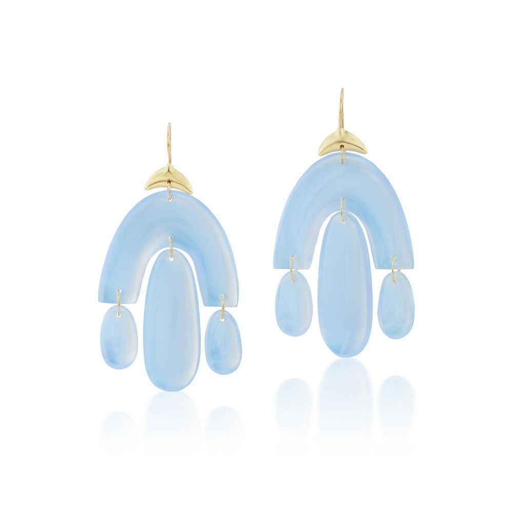 Chalcedony Chandelier Earrings - MUSE Shop