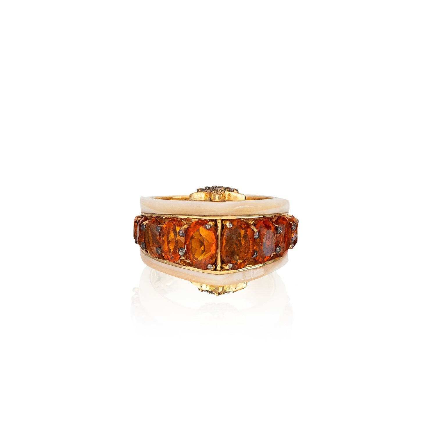 Citrine and Mother of Pearl Ring - MUSE Shop