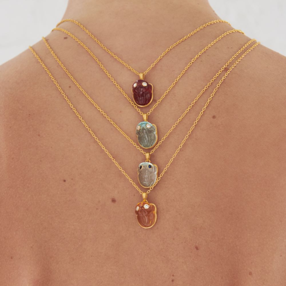 Citrine & Diamond Frog Pendant Necklace - MUSE Shop