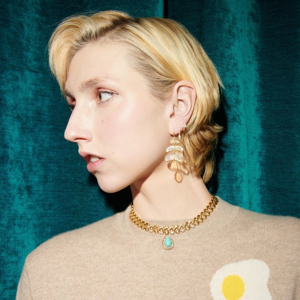 Citrine Small Totem Earrings - MUSE Shop