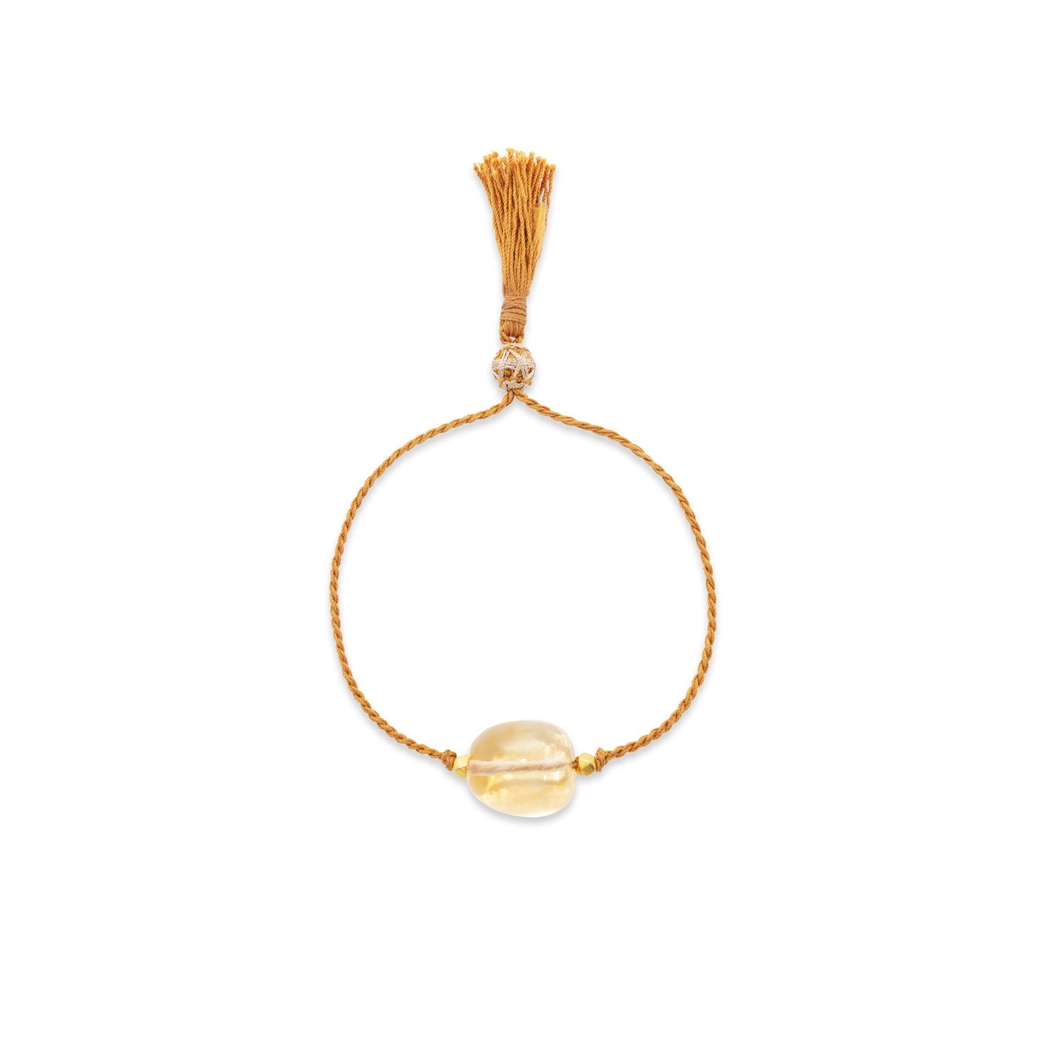 Citrine Snakefruit Cord Bracelet - MUSE Shop