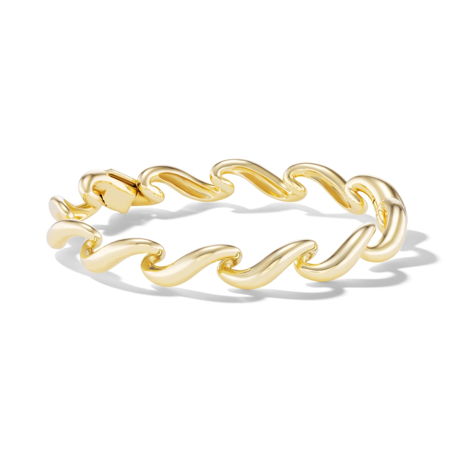 Contour Bangle Bracelet in Yellow Gold