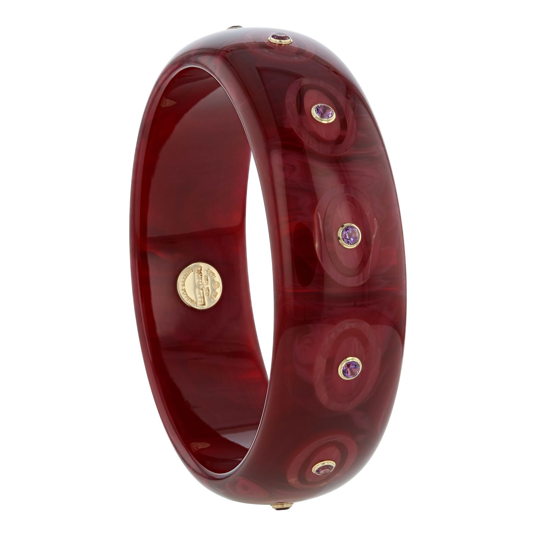 Dark Red Slim Bakelite Bangle - MUSE Shop