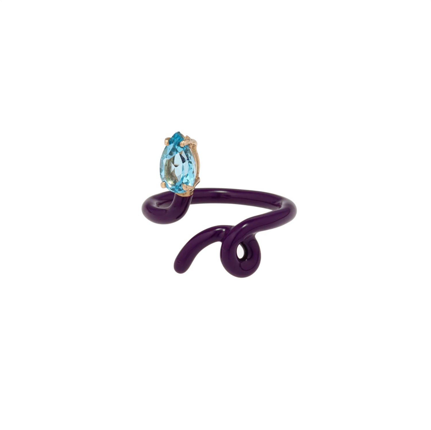 Deep Purple Blue Topaz Baby Vine Ring - MUSE Shop