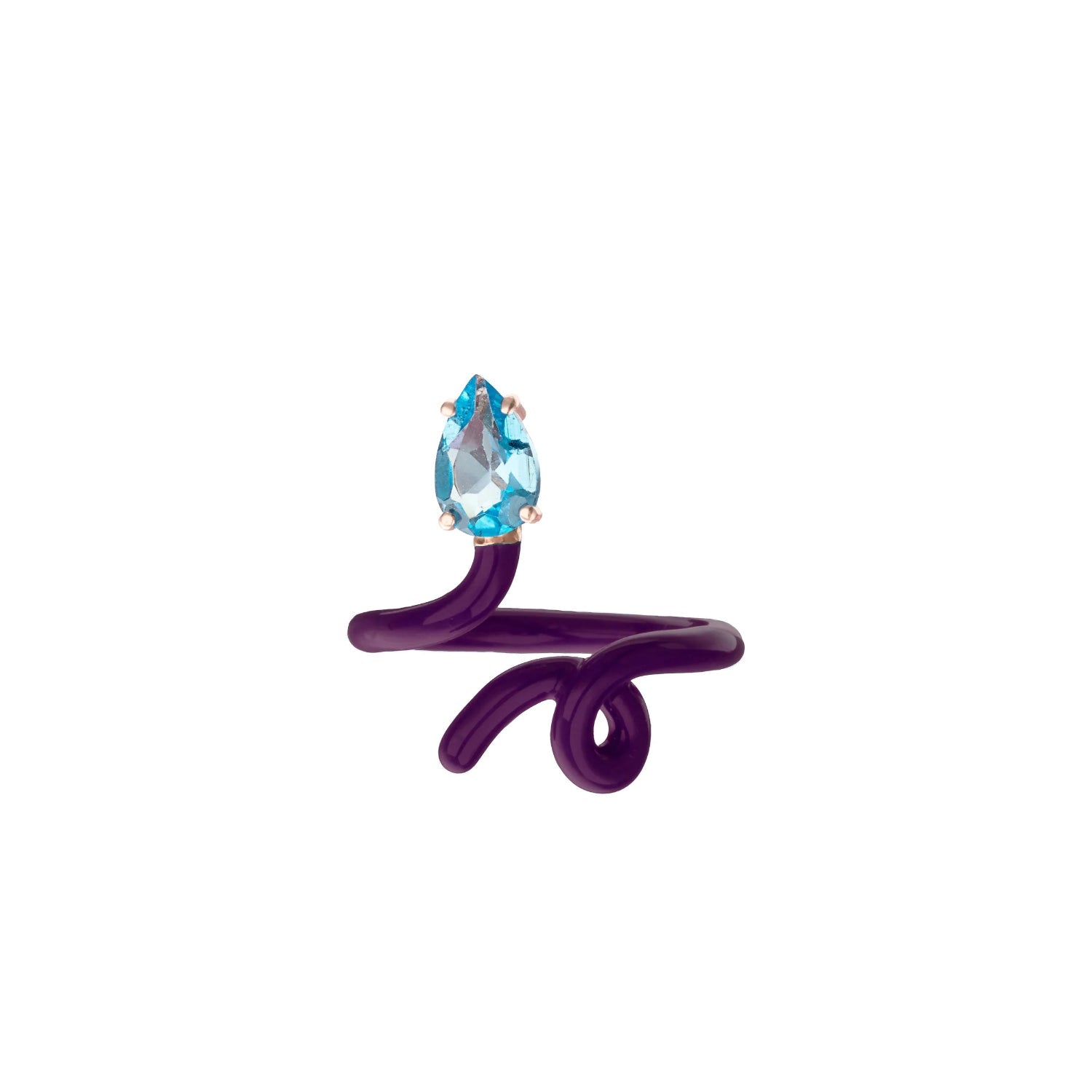 Deep Purple Blue Topaz Baby Vine Ring - MUSE Shop